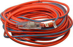 Southwire - 100', 12/3 Gauge/Conductors, Orange/Blue Outdoor Extension Cord - 1 Receptacle, 15 Amps, 125 VAC, UL SJTW, NEMA 5-15P, 5-15R - All Tool & Supply