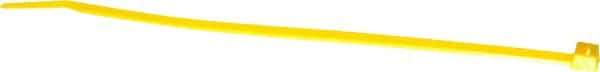 Made in USA - 7.562" Long Yellow Nylon Standard Cable Tie - 50 Lb Tensile Strength, 1.32mm Thick, 2" Max Bundle Diam - All Tool & Supply