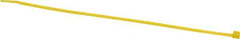 Made in USA - 11-1/4" Long Yellow Nylon Standard Cable Tie - 50 Lb Tensile Strength, 1.32mm Thick, 2" Max Bundle Diam - All Tool & Supply