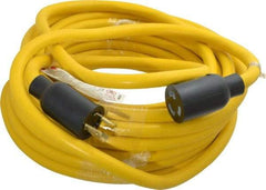 Southwire - 50', 12/3 Gauge/Conductors, Yellow Wet & Dry Location, Indoor & Outdoor Extension Cord - 1 Receptacle, 20 Amps, 125 VAC, UL STW, NEMA L5-20P, L5-20R - All Tool & Supply