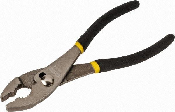 Stanley - 8" OAL, 1-45/64" Jaw Length, Slip Joint Pliers - 2 Positions, Serrated Jaw, Slip Joint Head, Slip Joint Plier Tool, Serrated Pipe Jaw - All Tool & Supply