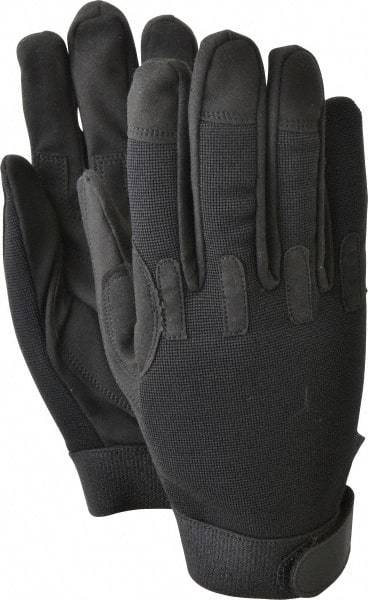 Ability One - Size XL (10) Nylon/Spandura Anti-Vibration/Impact Protection Work Gloves - For Mechanic's & Lifting, Uncoated, Hook & Loop Cuff, Full Fingered, Black, Paired - All Tool & Supply