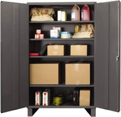 Durham - 4 Shelf Locking Storage Cabinet - Steel, 48" Wide x 24" Deep x 72" High, Gray - All Tool & Supply