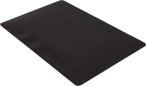 Wearwell - 3' Long x 2' Wide, Dry Environment, Anti-Fatigue Matting - Black, Vinyl with Vinyl Sponge Base, Beveled on 4 Sides - All Tool & Supply