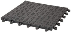 Wearwell - 18" Long x 18" Wide x 7/8" Thick, Anti-Fatigue Modular Matting Soft Open Grid - 4 Interlocking Sides, Charcoal, For Dry Areas, Series 566 - All Tool & Supply