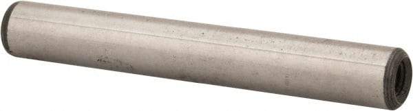 Jergens - 5/16" Diam x 2-1/4" Pin Length Alloy Steel Pull Out Dowel Pin - C 47-58 & C 60-64 (Surface) Hardness, 1 Beveled & 1 Threaded End - All Tool & Supply