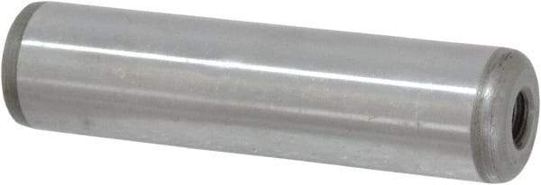 Jergens - 3/4" Diam x 3" Pin Length Alloy Steel Pull Out Dowel Pin - C 47-58 & C 60-64 (Surface) Hardness, 1 Beveled & 1 Threaded End - All Tool & Supply