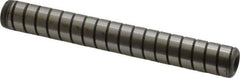 Jergens - 1/2" Diam x 4" Pin Length Alloy Steel Grooved Dowel Pin - C 47-58 & C 60-64 (Surface) Hardness, 1 Beveled & 1 Threaded End - All Tool & Supply