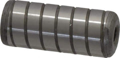 Jergens - 5/8" Diam x 1-1/2" Pin Length Alloy Steel Grooved Dowel Pin - C 47-58 & C 60-64 (Surface) Hardness, 1 Beveled & 1 Threaded End - All Tool & Supply