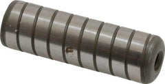 Jergens - 5/8" Diam x 2" Pin Length Alloy Steel Grooved Dowel Pin - C 47-58 & C 60-64 (Surface) Hardness, 1 Beveled & 1 Threaded End - All Tool & Supply