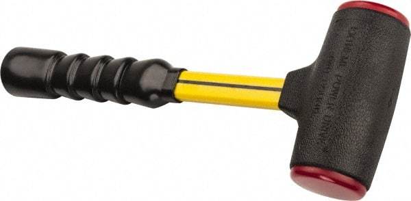 NUPLA - 32 oz Head 2" Face Diam Urethane Dead Blow Hammer - 13-11/16" OAL, Fiberglass Handle - All Tool & Supply