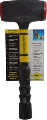 NUPLA - 48 oz Head 2-3/16" Face Diam Urethane Dead Blow Hammer - 14-5/16" OAL, Fiberglass Handle - All Tool & Supply