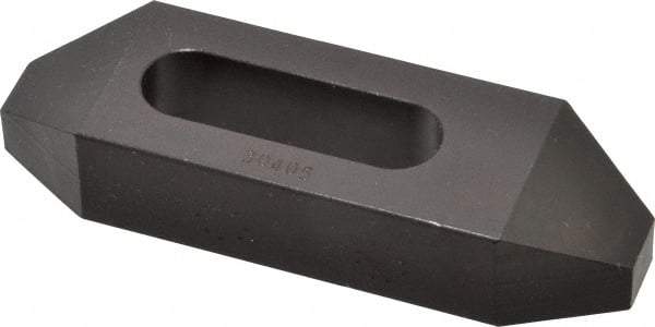 Gibraltar - 1/2" Stud, Steel, Plain Strap Clamp - 1-5/16" Travel, 4" OAL x 1-1/4" Wide x 3/4" High, Black Oxide Finish, Tapered Nose - All Tool & Supply