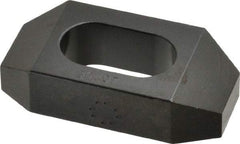 Gibraltar - 5/8" Stud, Steel, Plain Strap Clamp - 9/16" Travel, 2-1/2" OAL x 1-1/4" Wide x 5/8" High, Black Oxide Finish, Tapered Nose - All Tool & Supply