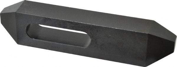 Gibraltar - 3/4" Stud, Steel, Plain Strap Clamp - 2-3/16" Travel, 8" OAL x 1-3/4" Wide x 1-1/8" High, Black Oxide Finish, Tapered Nose - All Tool & Supply