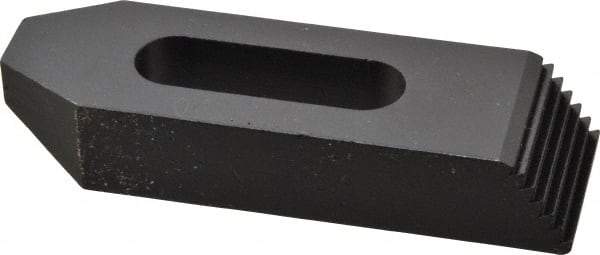 Gibraltar - 1/2" Stud, Steel, Serrated Strap Clamp - 1-5/16" Travel, 4" OAL x 1-1/4" Wide x 3/4" High, Black Oxide Finish, Tapered Nose - All Tool & Supply