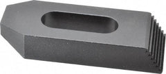 Gibraltar - 5/8" Stud, Steel, Serrated Strap Clamp - 1-3/16" Travel, 4" OAL x 1-1/2" Wide x 3/4" High, Black Oxide Finish, Tapered Nose - All Tool & Supply