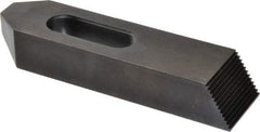 Gibraltar - 7/8, 1" Stud, Steel, Serrated Strap Clamp - 1-15/16" Travel, 8" OAL x 2" Wide x 1-3/8" High, Black Oxide Finish, Tapered Nose - All Tool & Supply