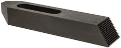 Gibraltar - 7/8, 1" Stud, Steel, Serrated Strap Clamp - 2-15/16" Travel, 10" OAL x 2" Wide x 1-1/2" High, Black Oxide Finish, Tapered Nose - All Tool & Supply