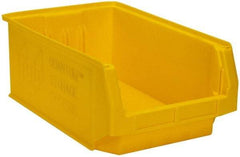 Quantum Storage - 90 Lb. Load Capacity, 19-3/4" Deep, Yellow Polyethylene Hopper Stacking Bin - 7-7/8" High x 12-3/8" Wide x 19-3/4" Long - All Tool & Supply