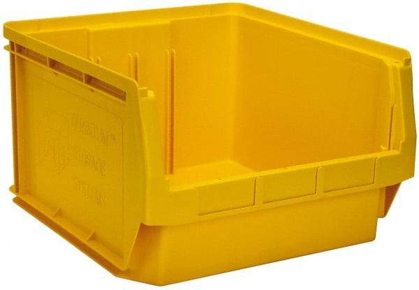 Quantum Storage - 120 Lb. Load Capacity, 19-3/4" Deep, Yellow Polyethylene Hopper Stacking Bin - 11-7/8" High x 18-3/8" Wide x 19-3/4" Long - All Tool & Supply