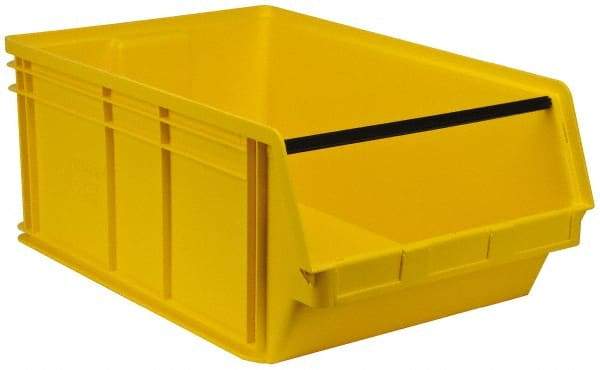 Quantum Storage - 140 Lb. Load Capacity, 29" Deep, Yellow Polyethylene Hopper Stacking Bin - 11-7/8" High x 18-3/8" Wide x 29" Long - All Tool & Supply