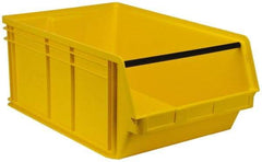 Quantum Storage - 140 Lb. Load Capacity, 29" Deep, Yellow Polyethylene Hopper Stacking Bin - 11-7/8" High x 18-3/8" Wide x 29" Long - All Tool & Supply