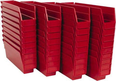 Quantum Storage - 50 Lb. Load Capacity, 11-5/8" Deep, Red Polypropylene Hopper Shelf Bin - 4" High x 2-3/4" Wide x 11-5/8" Long - All Tool & Supply