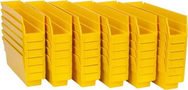 Quantum Storage - 50 Lb. Load Capacity, 11-5/8" Deep, Yellow Polypropylene Hopper Shelf Bin - 4" High x 2-3/4" Wide x 11-5/8" Long - All Tool & Supply