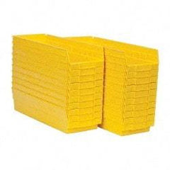 Quantum Storage - 50 Lb. Load Capacity, 17-7/8" Deep, Yellow Polypropylene Hopper Shelf Bin - 4" High x 6-5/8" Wide x 17-7/8" Long - All Tool & Supply