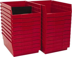 Quantum Storage - 50 Lb. Load Capacity, 11-5/8" Deep, Red Polypropylene Hopper Shelf Bin - 4" High x 8-3/8" Wide x 11-5/8" Long - All Tool & Supply