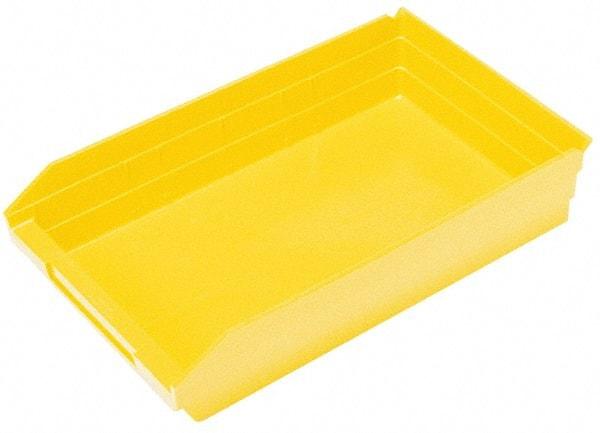 Quantum Storage - 50 Lb. Load Capacity, 17-7/8" Deep, Yellow Polypropylene Hopper Shelf Bin - 4" High x 11-1/8" Wide x 17-7/8" Long - All Tool & Supply