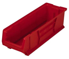 Quantum Storage - 100 Lb. Load Capacity, 23-7/8" Deep, Red Polypropylene Hopper Stacking Bin - 7" High x 8-1/4" Wide x 23-7/8" Long - All Tool & Supply