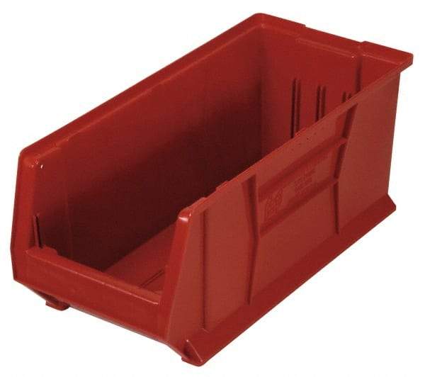 Quantum Storage - 100 Lb. Load Capacity, 23-7/8" Deep, Red Polypropylene Hopper Stacking Bin - 9" High x 8-1/4" Wide x 23-7/8" Long - All Tool & Supply