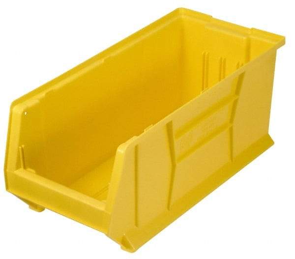 Quantum Storage - 100 Lb. Load Capacity, 23-7/8" Deep, Yellow Polypropylene Hopper Stacking Bin - 9" High x 8-1/4" Wide x 23-7/8" Long - All Tool & Supply