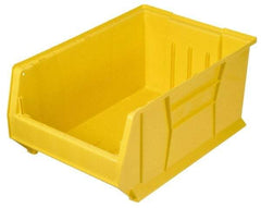 Quantum Storage - 100 Lb. Load Capacity, 23-7/8" Deep, Yellow Polypropylene Hopper Stacking Bin - 7" High x 11" Wide x 23-7/8" Long - All Tool & Supply