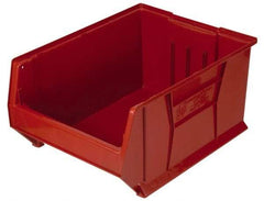 Quantum Storage - 100 Lb. Load Capacity, 23-7/8" Deep, Red Polypropylene Hopper Stacking Bin - 12" High x 18-1/4" Wide x 23-7/8" Long - All Tool & Supply