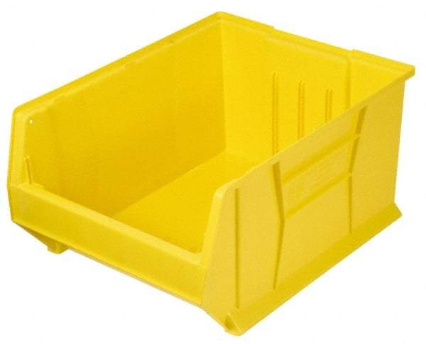 Quantum Storage - 100 Lb. Load Capacity, 23-7/8" Deep, Yellow Polypropylene Hopper Stacking Bin - 10" High x 11" Wide x 23-7/8" Long - All Tool & Supply