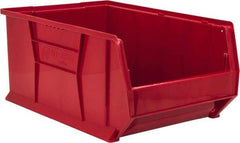 Quantum Storage - 100 Lb. Load Capacity, 23-7/8" Deep, Red Polypropylene Hopper Stacking Bin - 11" High x 16-1/2" Wide x 23-7/8" Long - All Tool & Supply