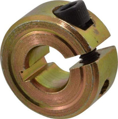 Climax Metal Products - 1/4" Bore, Steel, One Piece One Piece Split Shaft Collar - 5/8" Outside Diam, 9/32" Wide - All Tool & Supply