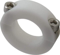 Climax Metal Products - 1" Bore, Plastic, Two Piece Clamping Shaft Collar - 1-3/4" Outside Diam, 1/2" Wide - All Tool & Supply