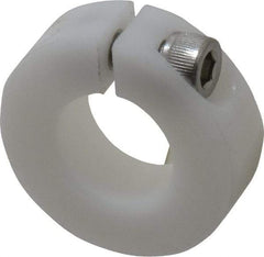 Climax Metal Products - 3/4" Bore, Plastic, One Piece One Piece Split Shaft Collar - 1-1/2" Outside Diam, 1/2" Wide - All Tool & Supply