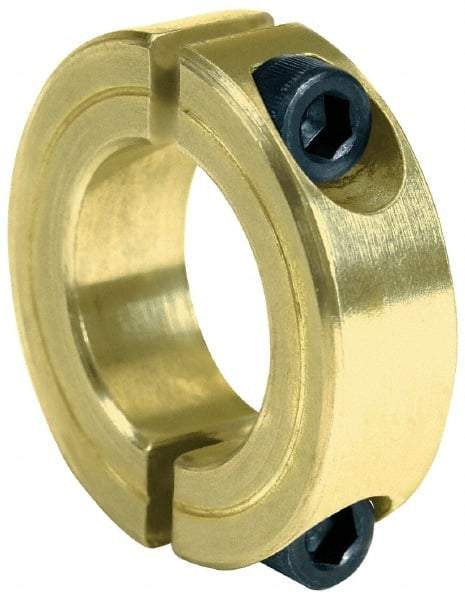 Climax Metal Products - 1-9/16" Bore, Steel, Two Piece Clamping Shaft Collar - 2-3/8" Outside Diam, 9/16" Wide - All Tool & Supply