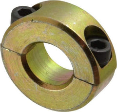 Climax Metal Products - 7/16" Bore, Steel, Two Piece Clamping Shaft Collar - 15/16" Outside Diam, 11/32" Wide - All Tool & Supply