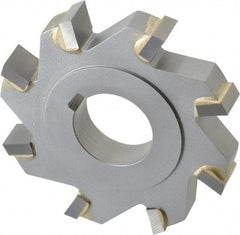 Made in USA - 3" Diam x 1/2" Width of Cut, 8 Teeth, Carbide Tipped Side Milling Cutter - Straight Teeth, Uncoated - All Tool & Supply