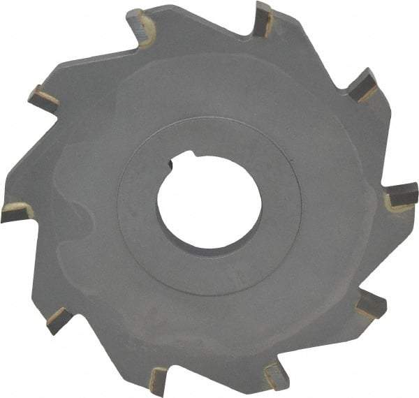 Made in USA - 4" Diam x 5/16" Width of Cut, 10 Teeth, Carbide Tipped Side Milling Cutter - Straight Teeth, Uncoated - All Tool & Supply