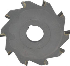 Made in USA - 4" Diam x 5/16" Width of Cut, 10 Teeth, Carbide Tipped Side Milling Cutter - Straight Teeth, Uncoated - All Tool & Supply