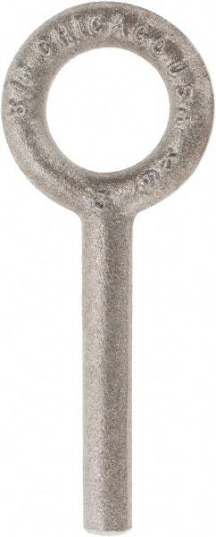 Gibraltar - Steel, Fixed Blank Lifting Eye Bolt - 2-1/2" Shank, No Shoulder - All Tool & Supply