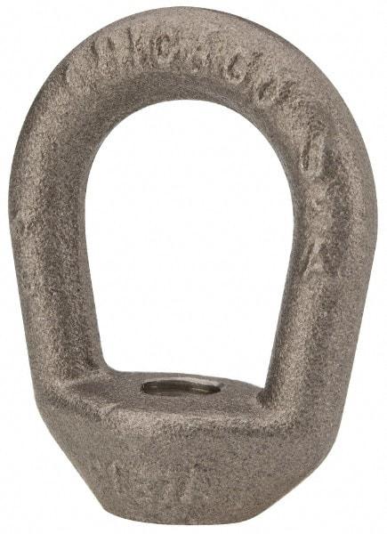 Gibraltar - 1,240 Lb Capacity, 3/8-16 Thread, Self Colored, Carbon Steel Regular Duty Lifting Eye Nut - Grade C-1030, 2-1/16" High, 1" Inside & 1-5/8" Outside Eye Diam, 1-5/8" Bell/Base Width - All Tool & Supply