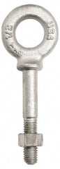 Gibraltar - 800 Lb Capacity, Stainless Steel, 5/16 Thread, Fixed Lifting Eye Bolt - Partially Threaded, 4-1/4" Shank, 2-1/2" Thread Length, Shoulder - All Tool & Supply